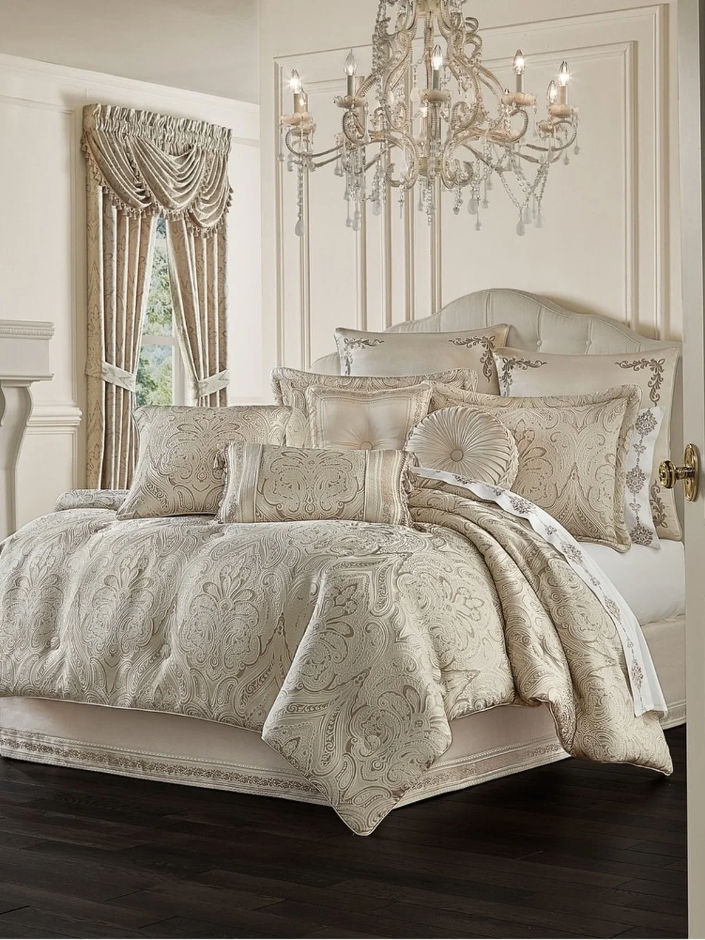 J Queen New York Trinity 4-Pc. Comforter Set, Queen - Champagne